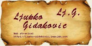 Ljupko Gidaković vizit kartica